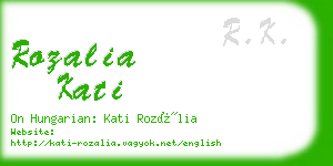 rozalia kati business card